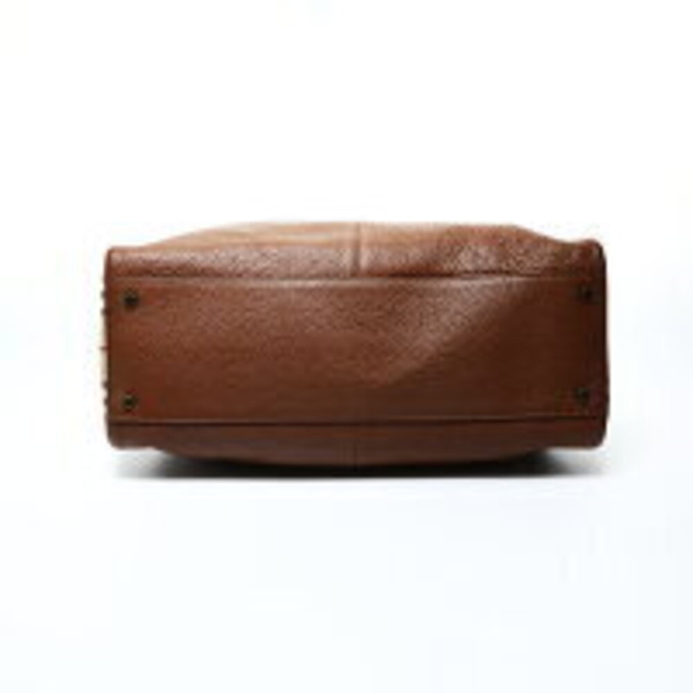 Burberry Leather Nova Check Handbag Brown - Picture 7 of 13